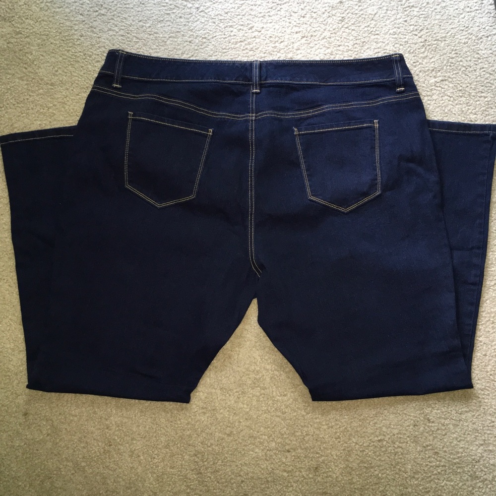 Dark Wash Jeans Slim Bootcut Short Inseam